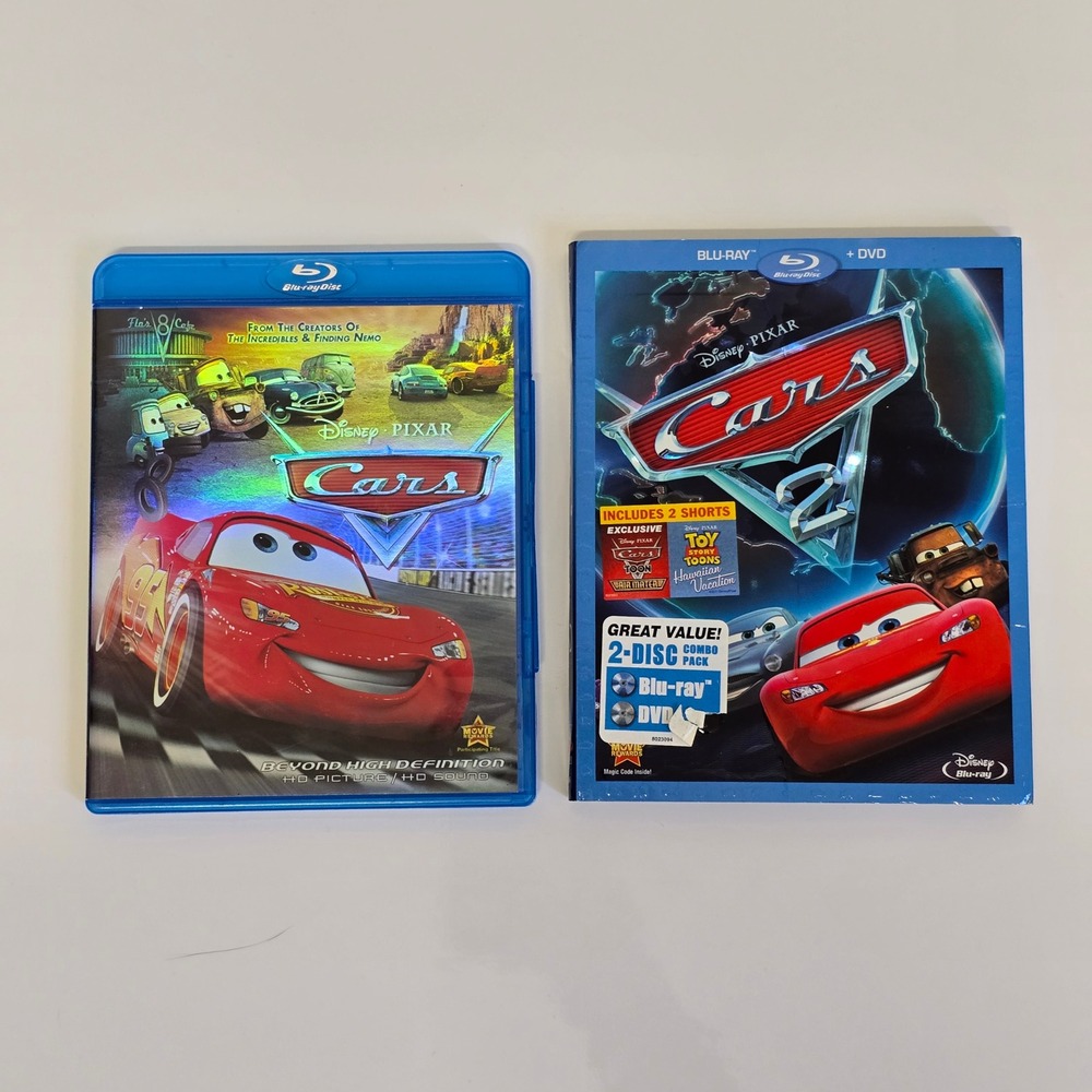 Disney Pixar Cars 1 & 2 Blu-ray DVD Movie Lightning McQueen [Missing DVD]